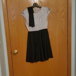 Lace Dress w/ Waist Tie